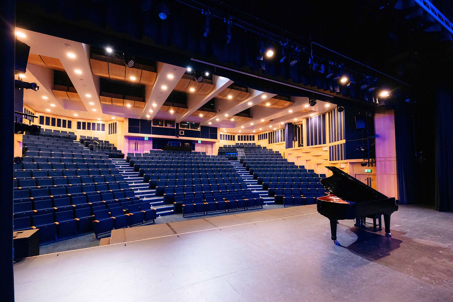 400 seats in Middleton Hall auditorium