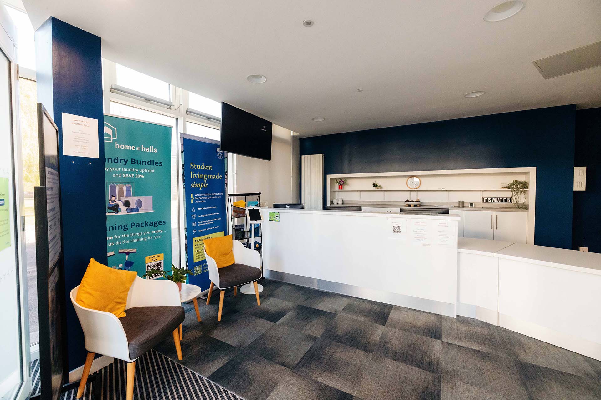 Reception space in Westfield Court